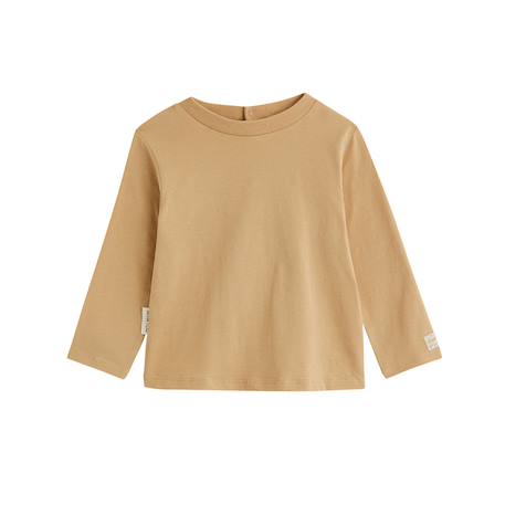 Ensemble salopette bébé en molleton et t-shirt moka Ecru 6 - vertbaudet enfant 