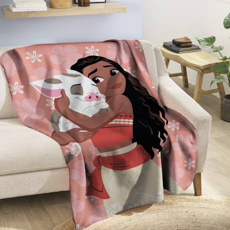 Plaid polaire imprimé, disney home vaiana pua Rose 2 - vertbaudet enfant 