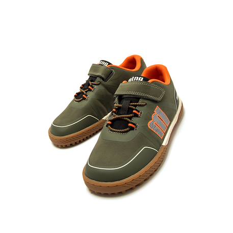 Sneakers garçon synthétique lacets barefoot Black+Green 12 - vertbaudet enfant 