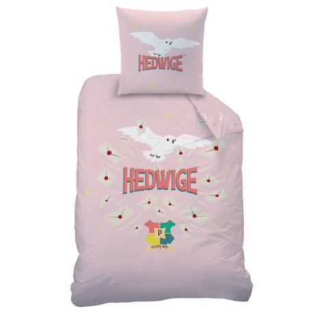 Parure de lit imprimée 100% coton, harry potter letters Rose 3 - vertbaudet enfant 