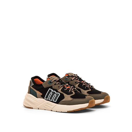Sneakers garçon synthétique lacets Brown+White 5 - vertbaudet enfant 