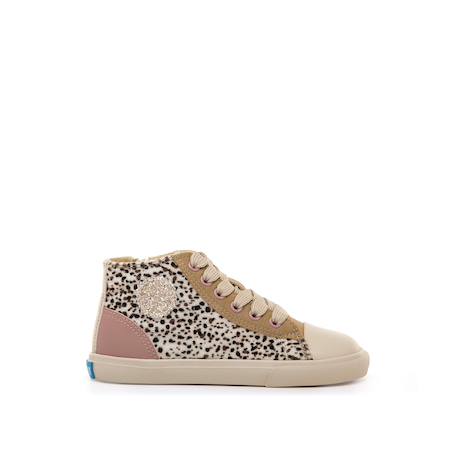 Sneakers filles synthétique fermeture éclair barefoot Mottle brown+Pink 5 - vertbaudet enfant 