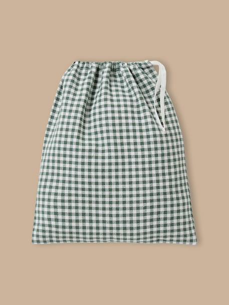 Pyjama imprimé garçon - coton biologique Vichy vert 3 - vertbaudet enfant 