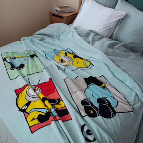 Plaid polaire imprimé, les minions oups Bleu 2 - vertbaudet enfant 