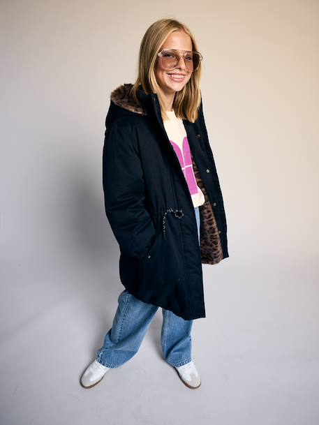Parka fille doublée noir 5 - vertbaudet enfant 