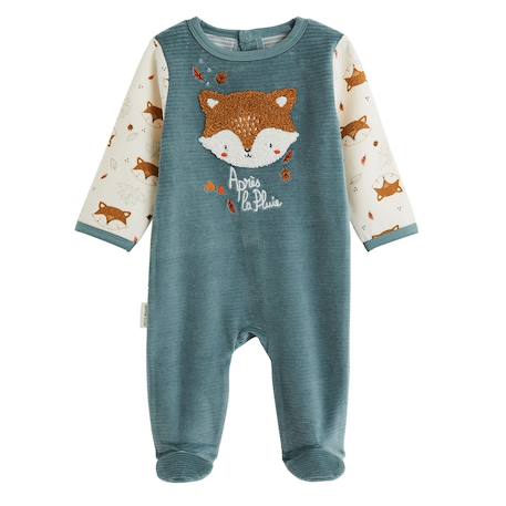 Pyjama bébé en velours ginkgo Vert 2 - vertbaudet enfant 