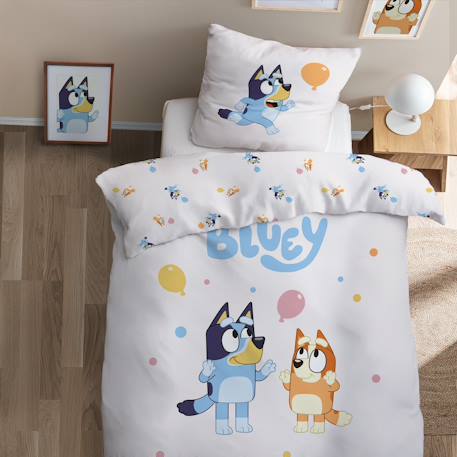 Parure de lit imprimée 100% coton, bluey party Beige 1 - vertbaudet enfant 