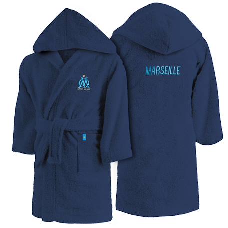 Peignoir enfant brodé 100% coton, om ruban Bleu marine 5 - vertbaudet enfant 