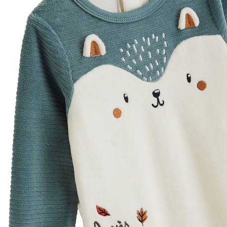 Lot de 2 pyjamas bébé en velours ginkgo Vert 3 - vertbaudet enfant 