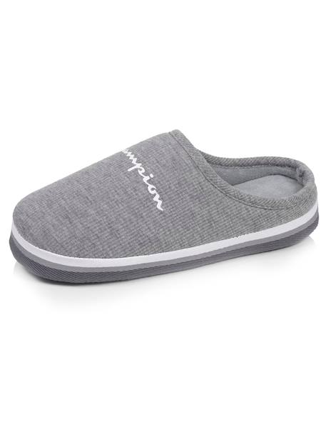 Chaussons mules suédine ultra confort moelleux souple et lavable Gris chiné clair+Noir 6 - vertbaudet enfant 