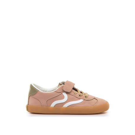 Sneakers filles synthétique lacets barefoot Pink+White 1 - vertbaudet enfant 