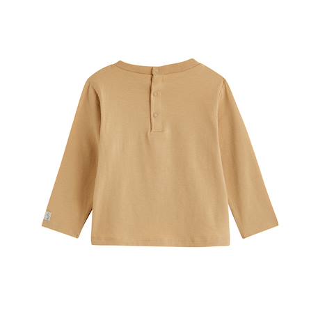 Ensemble salopette bébé en molleton et t-shirt moka Ecru 5 - vertbaudet enfant 