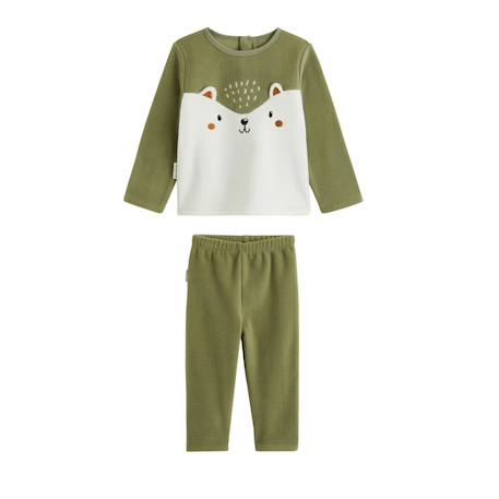 Pyjama enfant 2 pièces en polaire ginkgo Vert 2 - vertbaudet enfant 