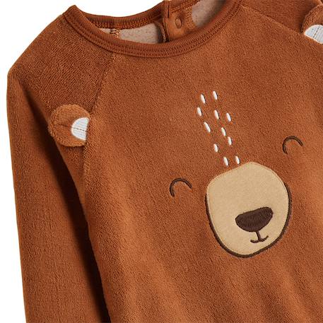 Pyjama enfant 2 pièces en velours moka Marron 3 - vertbaudet enfant 