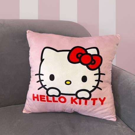 Coussin forme imprimé 100% polyester, hello kitty pois Rose 3 - vertbaudet enfant 
