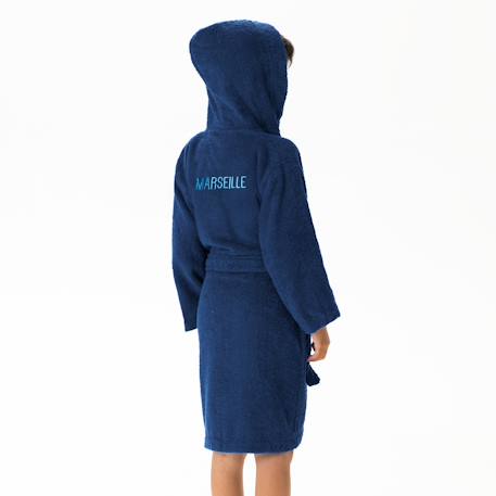Peignoir enfant brodé 100% coton, om ruban Bleu marine 2 - vertbaudet enfant 