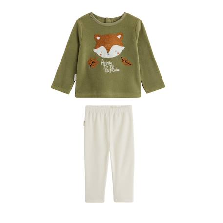 Pyjama enfant 2 pièces en polaire ginkgo Vert 2 - vertbaudet enfant 