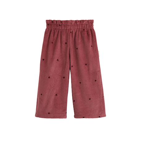 Pantalon enfant en velours côtelé aimée Bordeaux 3 - vertbaudet enfant 