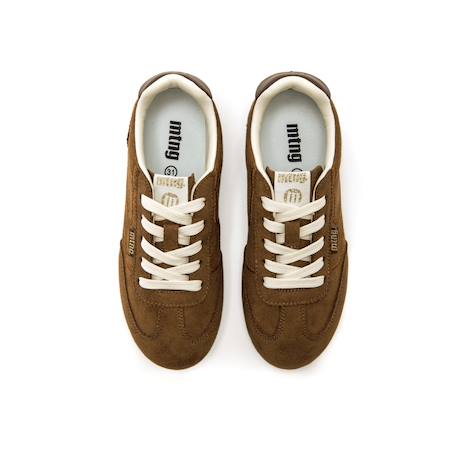 Sneakers filles synthétique lacets Beige+Brown+White 4 - vertbaudet enfant 