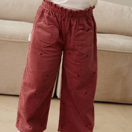 Pantalon enfant en velours côtelé aimée Bordeaux 5 - vertbaudet enfant 