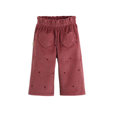 Pantalon enfant en velours côtelé aimée Bordeaux 2 - vertbaudet enfant 