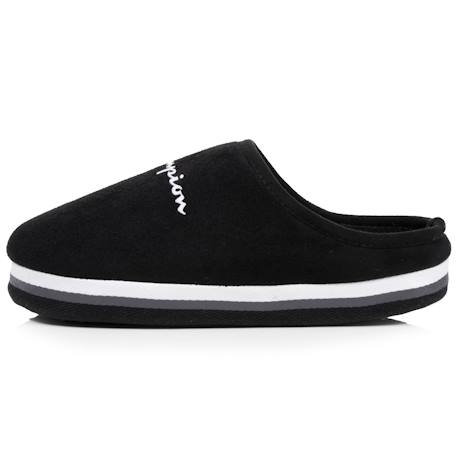 Chaussons mules suédine ultra confort moelleux souple et lavable Gris chiné clair+Noir 9 - vertbaudet enfant 