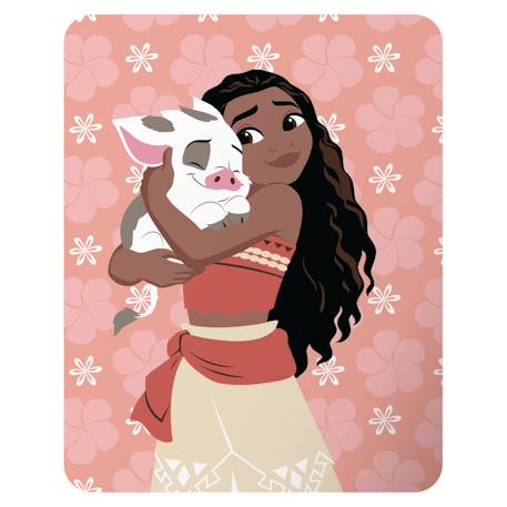 Plaid polaire imprimé, disney home vaiana pua Rose 1 - vertbaudet enfant 