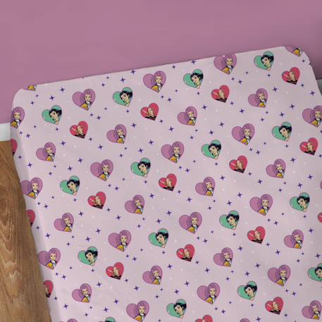 Drap housse imprimé 100% coton, kpop demon hunters heart Rose 2 - vertbaudet enfant 