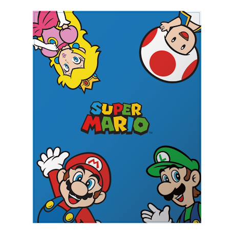 Plaid polaire imprimé, mario let's go Bleu 1 - vertbaudet enfant 