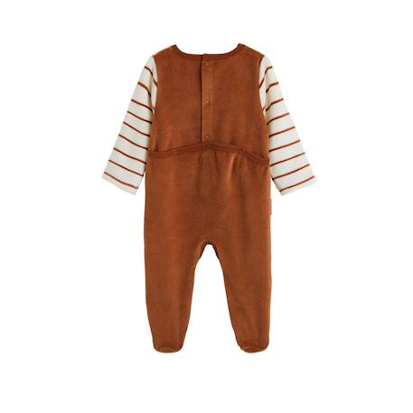 Pyjama bébé en velours moka Marron 3 - vertbaudet enfant 