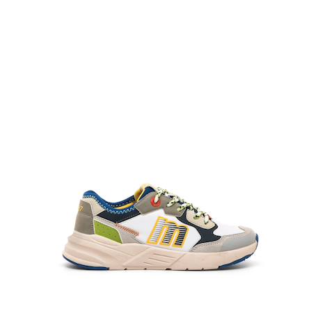 Sneakers garçon synthétique lacets Brown+White 6 - vertbaudet enfant 