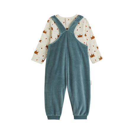 Ensemble salopette bébé en velours côtelé et t-shirt ginkgo Vert 3 - vertbaudet enfant 