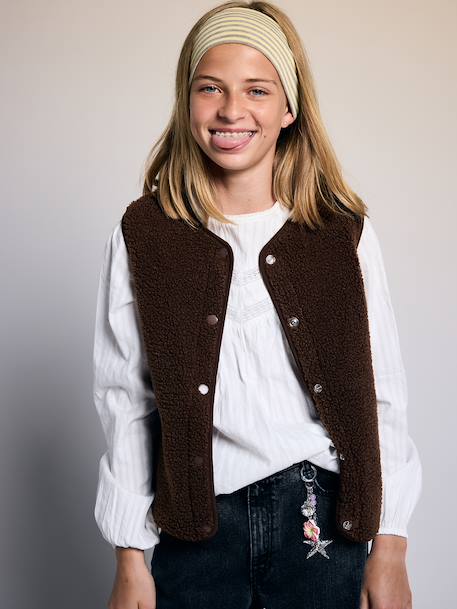 Fille-Manteau-Veste sans manches 