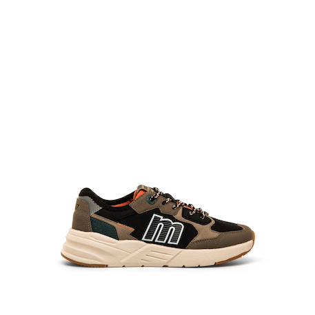 Sneakers garçon synthétique lacets Brown+White 1 - vertbaudet enfant 
