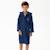 Peignoir enfant brodé 100% coton, om ruban Bleu marine 1 - vertbaudet enfant 