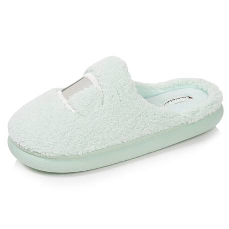 Chaussons mules sherpa stylé et chaud confort douillets et moelleux Ivoire+Vert d'eau 7 - vertbaudet enfant 