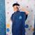 Poncho de bain enfant 100% coton, om logo Bleu marine 4 - vertbaudet enfant 