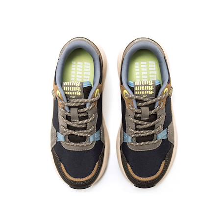 Sneakers garçon synthétique lacets Brown+Grey 7 - vertbaudet enfant 