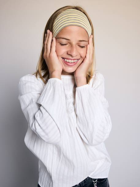 Blouse fille écru 2 - vertbaudet enfant 