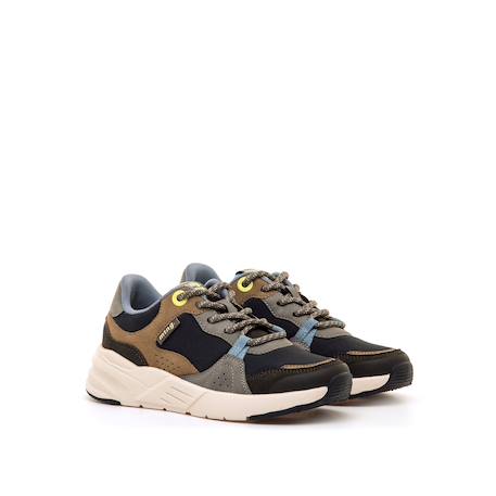 Sneakers garçon synthétique lacets Brown+Grey 10 - vertbaudet enfant 