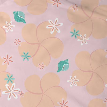 Parure de lit imprimée 100% coton, disney home vaiana fleur Rose 6 - vertbaudet enfant 