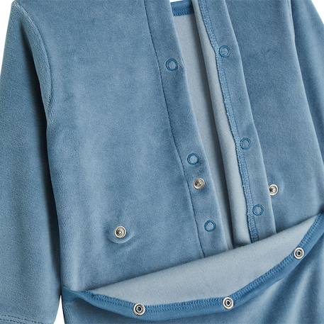 Pyjama bébé en velours edouard Bleu 5 - vertbaudet enfant 