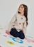 Pull fille avec fleurs au crochet Beige 1 - vertbaudet enfant 