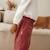 Pantalon enfant en velours côtelé aimée Bordeaux 6 - vertbaudet enfant 