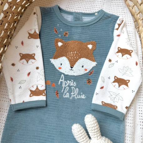 Pyjama bébé en velours ginkgo Vert 6 - vertbaudet enfant 