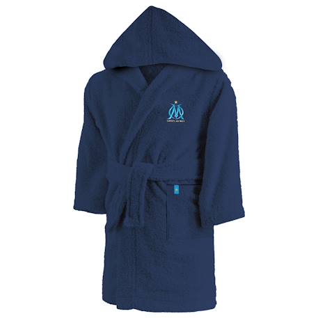 Peignoir enfant brodé 100% coton, om ruban Bleu marine 3 - vertbaudet enfant 
