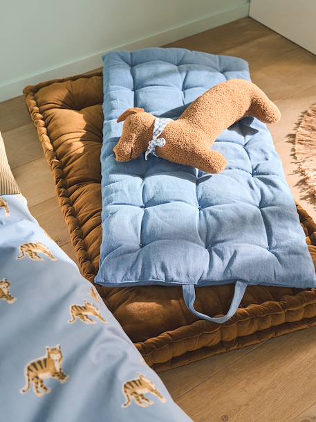 Matelas de sol en coton bleu jean 1 - vertbaudet enfant 