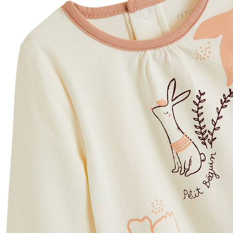 Lot de 2 t-shirts enfant manches longues aimée Ecru 4 - vertbaudet enfant 