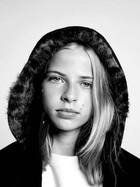 Parka fille doublée noir 3 - vertbaudet enfant 