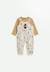 Ensemble salopette bébé en molleton et t-shirt moka Ecru 1 - vertbaudet enfant 